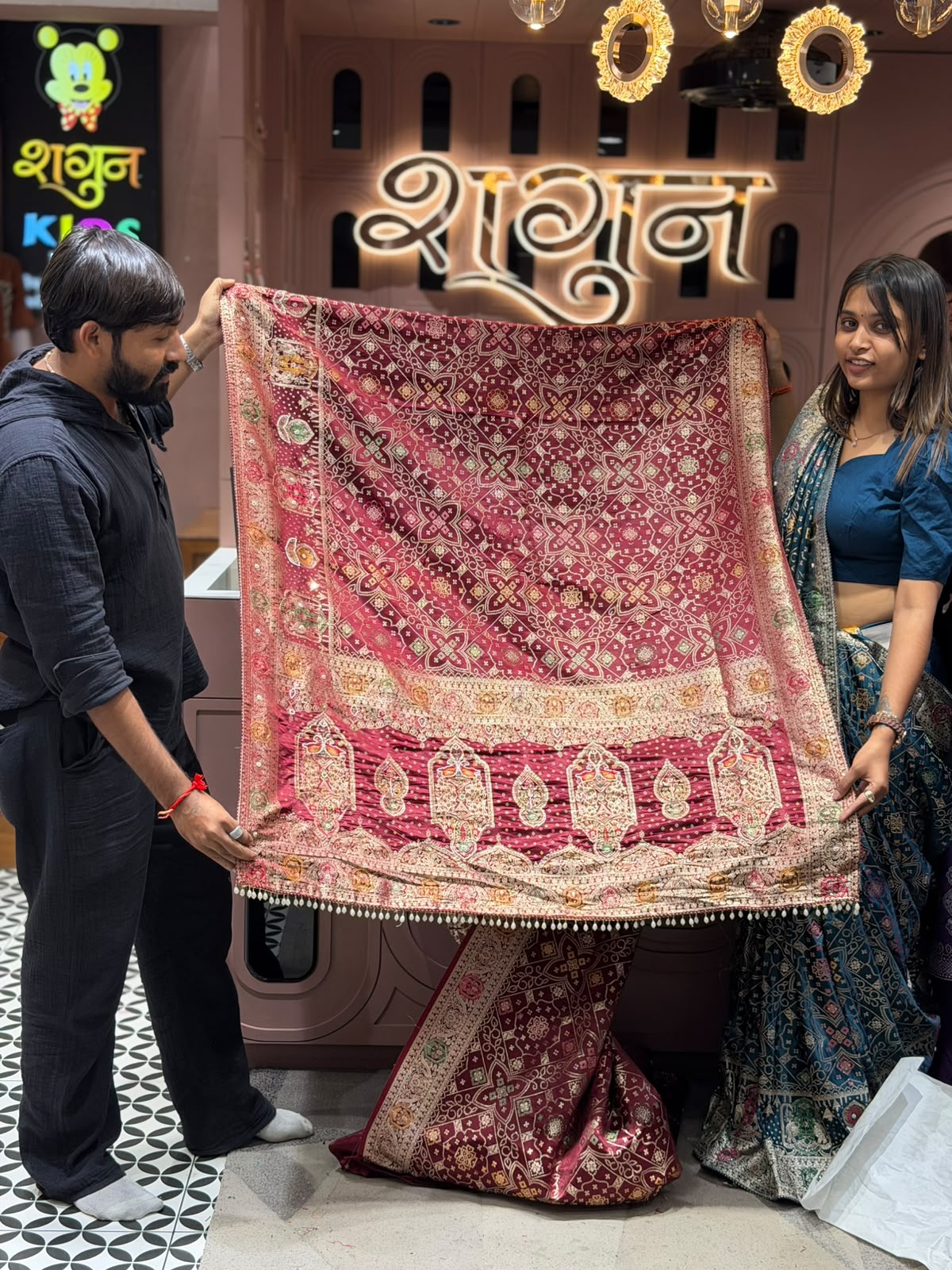 SHAGUN FASHION Royal Designer Bandhani Silk Saree & Gharchola Chunri Collection | zankhi.in