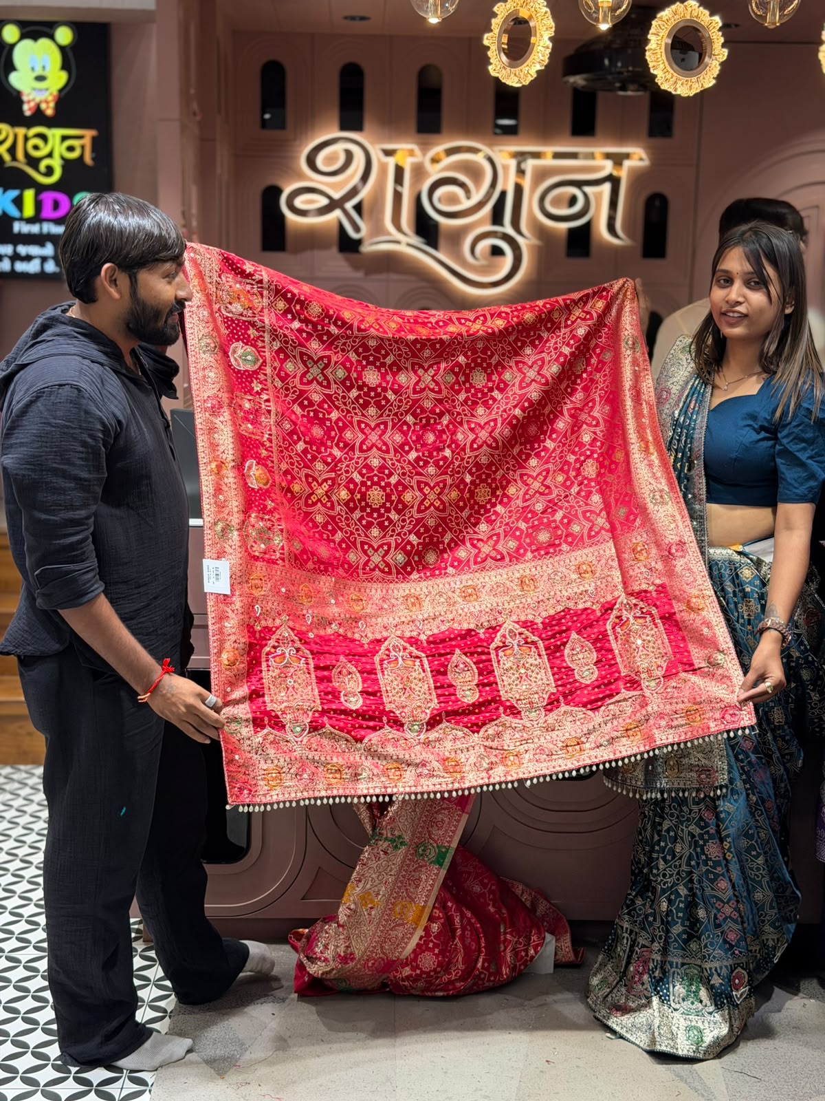 SHAGUN FASHION Royal Designer Bandhani Silk Saree & Gharchola Chunri Collection | zankhi.in