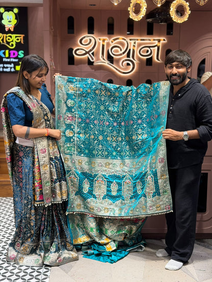 SHAGUN FASHION Royal Designer Bandhani Silk Saree & Gharchola Chunri Collection | zankhi.in