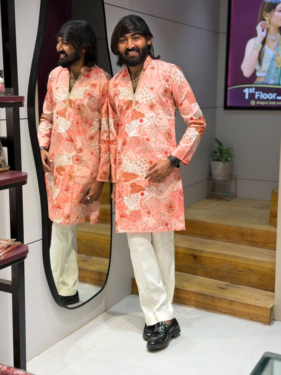 SHAGUN FASHION Premium Designer Men's Printed Short Kurta  – Exclusively on zankhi.in