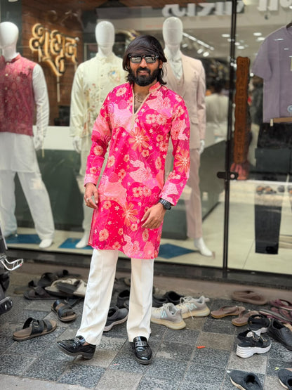 SHAGUN FASHION Premium Designer Men's Printed Short Kurta  – Exclusively on zankhi.in