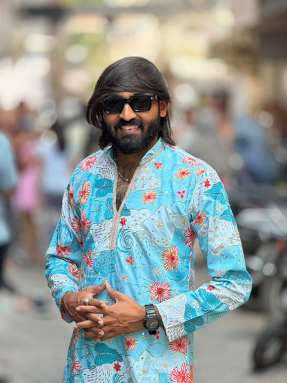 SHAGUN FASHION Premium Designer Men's Printed Short Kurta  – Exclusively on zankhi.in