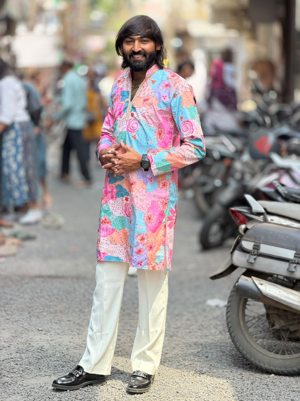 SHAGUN FASHION Premium Designer Men's Printed Short Kurta  – Exclusively on zankhi.in