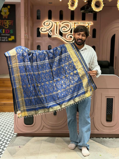 SHAGUN FASHION Exclusive Patola Silk Saree With Rich Zari Weaving & Pearl Latkan
