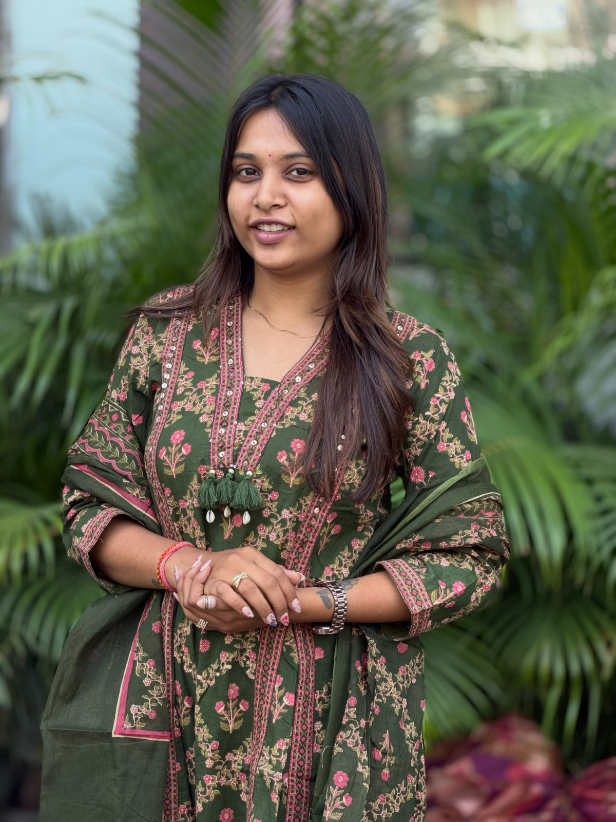 SHAGUN FASHION Premium Cotton Floral Printed Kurti Pant Set with Matching Dupatta | Traditional Ethnic Wear 3-Piece Set