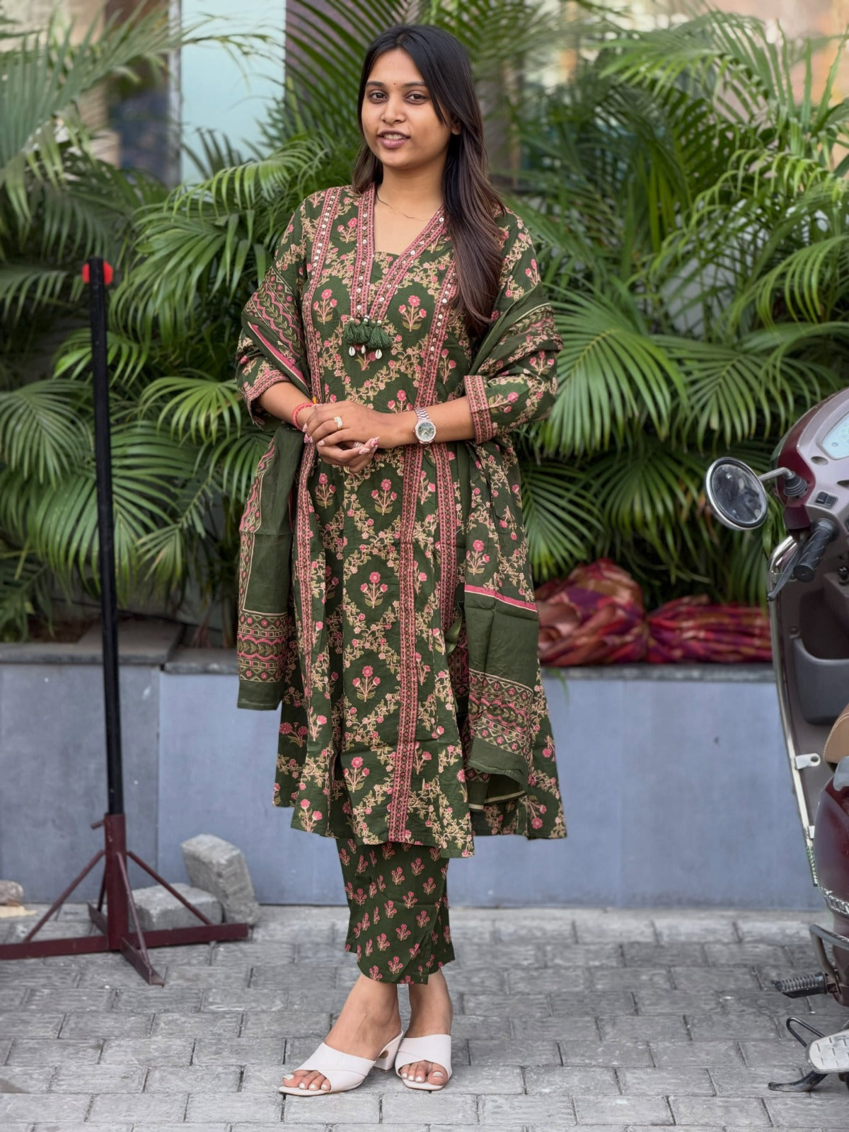 SHAGUN FASHION Premium Cotton Floral Printed Kurti Pant Set with Matching Dupatta | Traditional Ethnic Wear 3-Piece Set