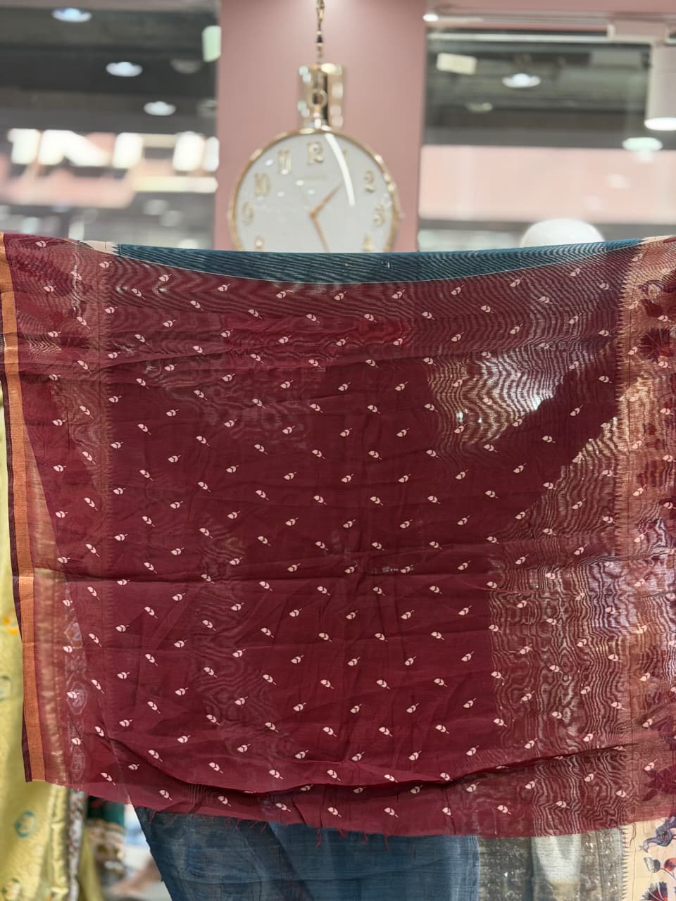 SHAGUN FASHION Premium Kalamkari & Peacock Printed Tussar Silk Saree with Contrast Blouse Piece