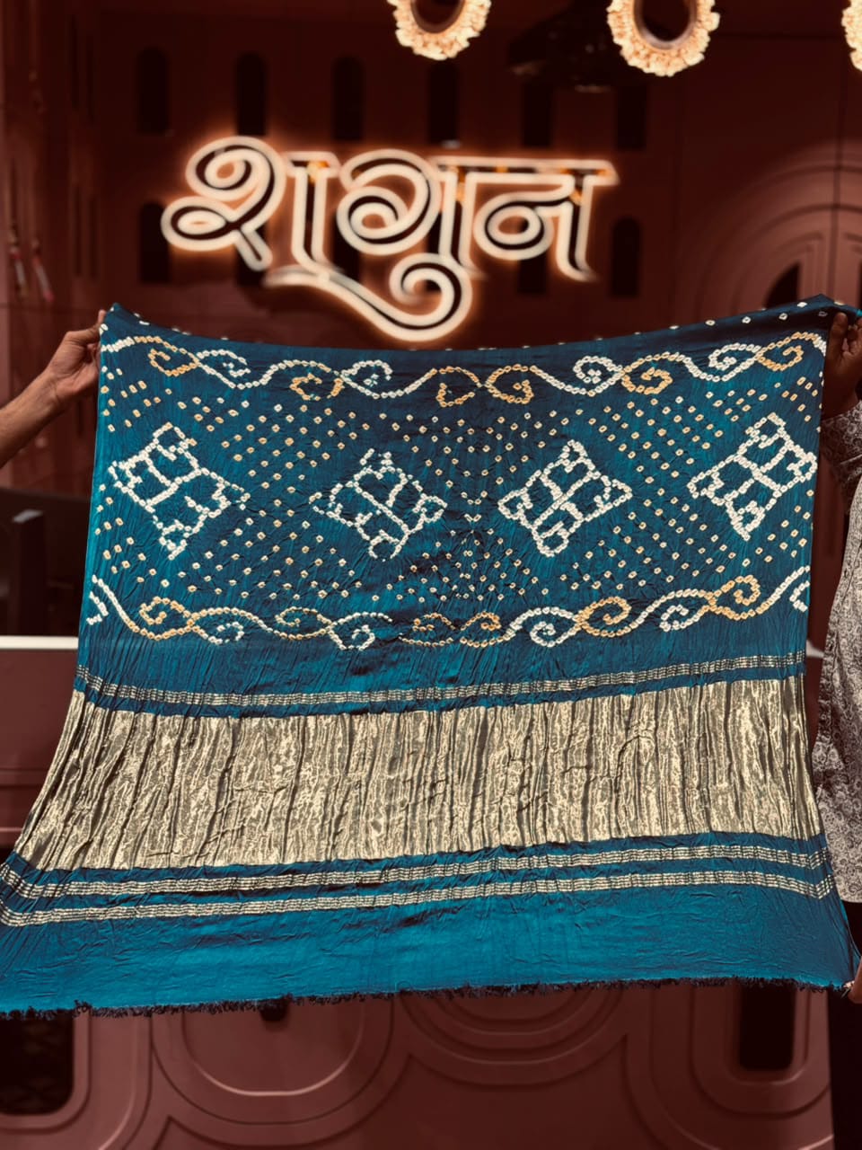 Exclusive Traditional Bandhani Print Soft Fabric Saree With Rich Zari Pallu