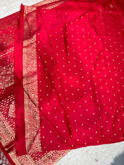SHAGUN FASHION Premium Dola Silk Saree with Rich Gold Zari Weaving, Mirror Sequin Work & Tassels
